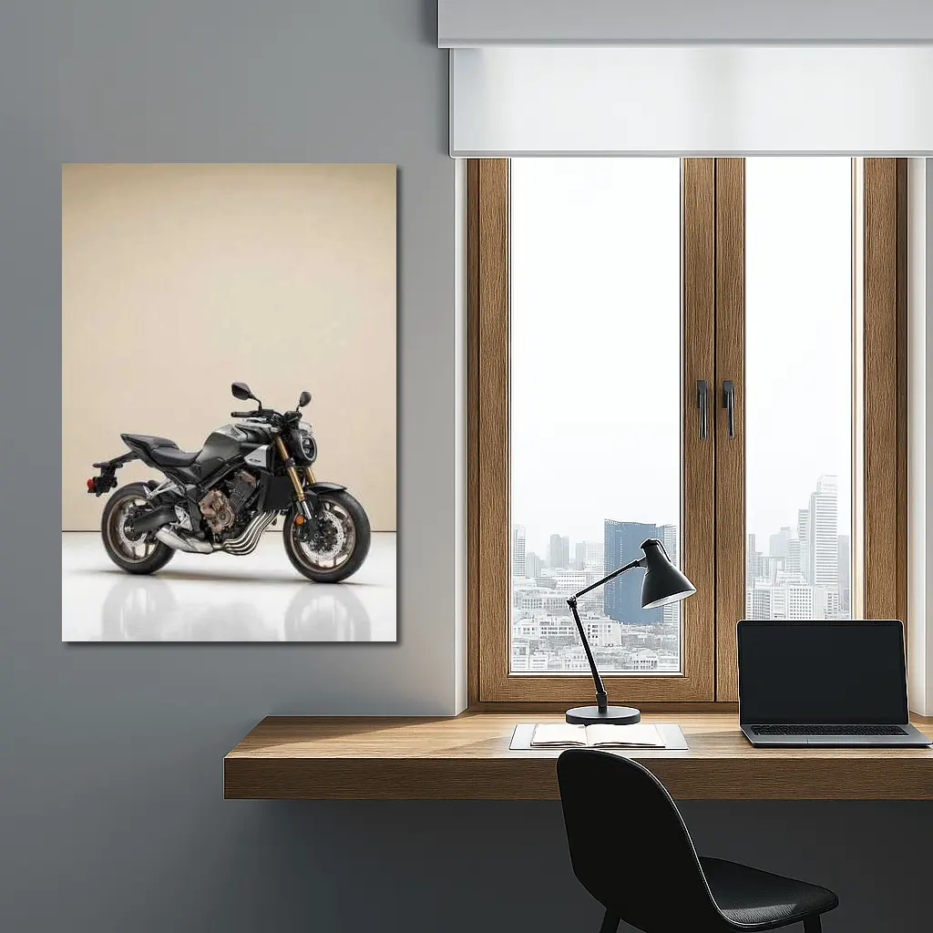 Honda CB650R Naked Bike Beige Studio – Wall Art