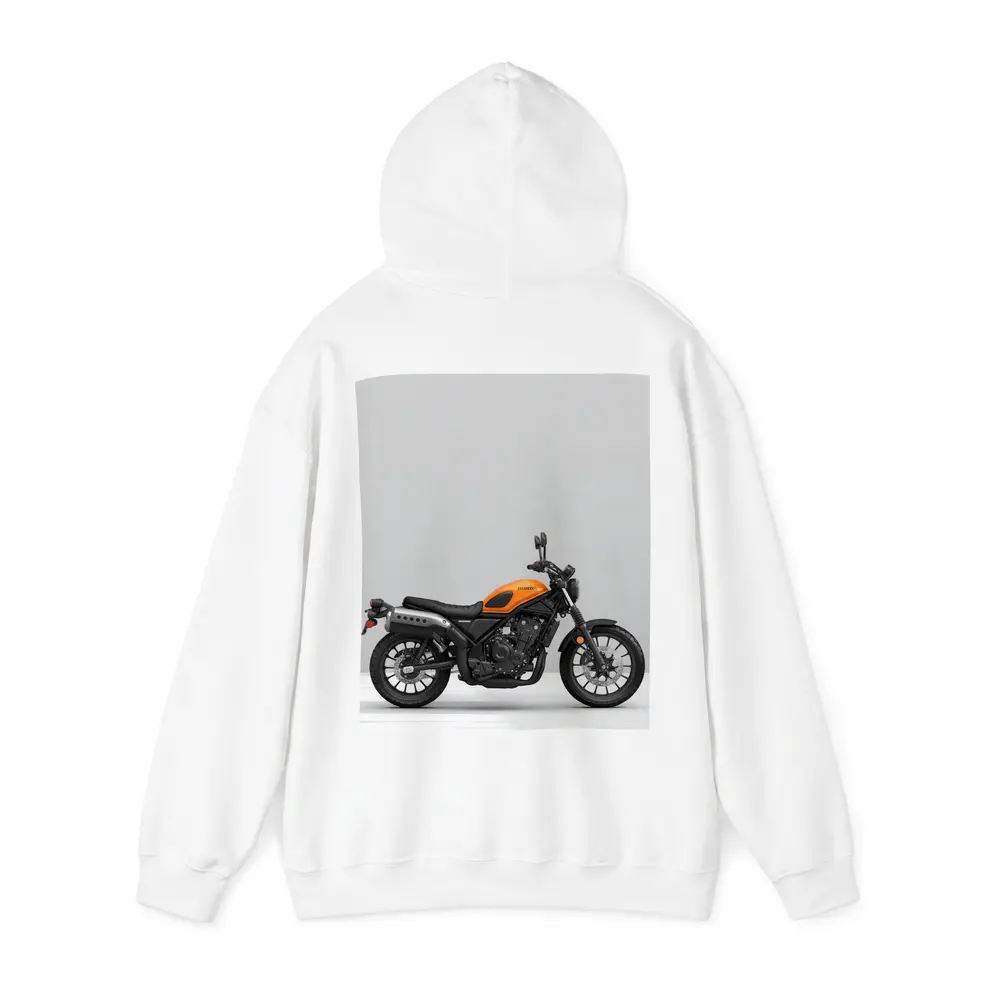 Honda Scrambler Motorcycle Orange on Gray – Hoodies