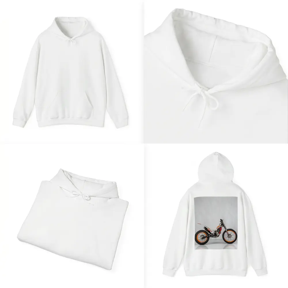 Honda Repsol Trial Motorcycle White Studio Background – Hoodies