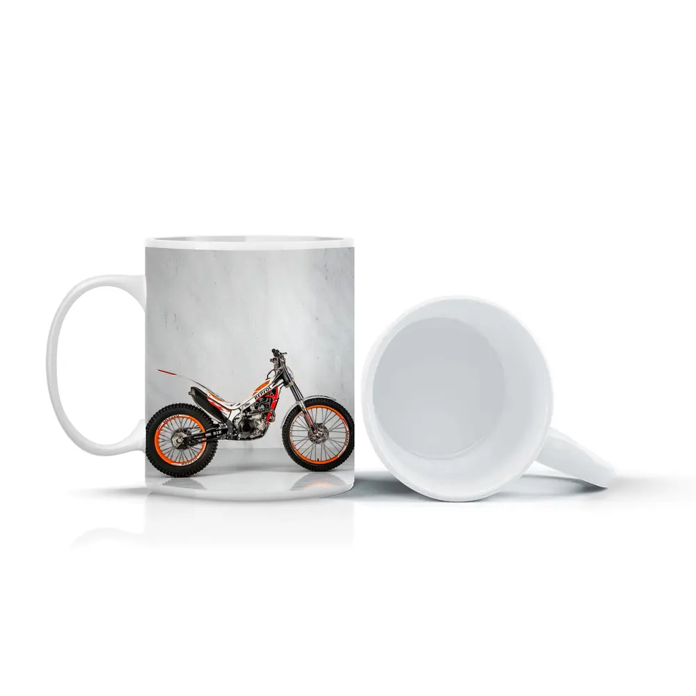 Honda Repsol Trial Motorcycle White Studio Background – Mugs