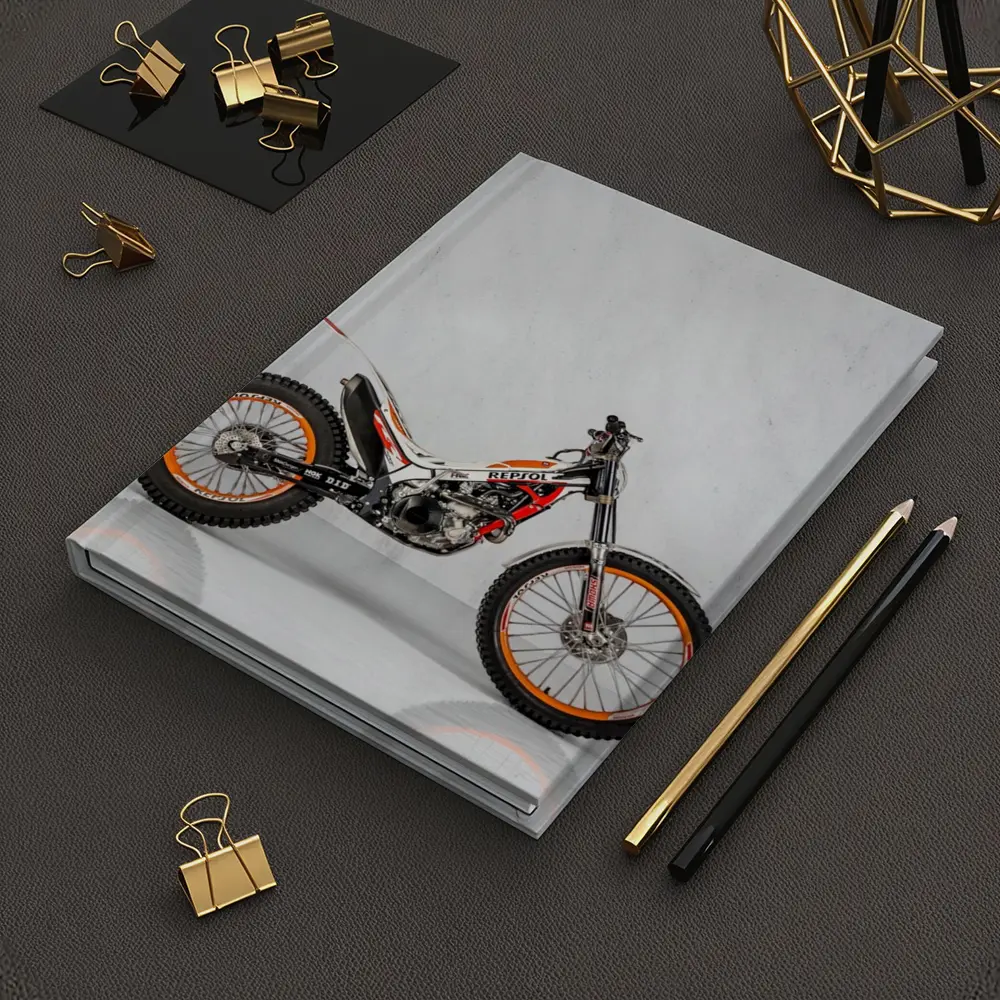 Honda Repsol Trial Motorcycle White Studio Background – Notebooks