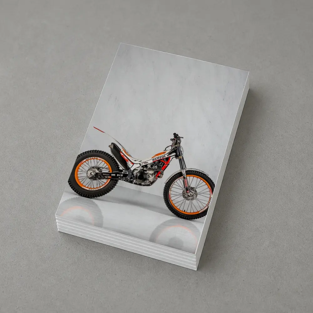 Honda Repsol Trial Motorcycle White Studio Background – Postcards