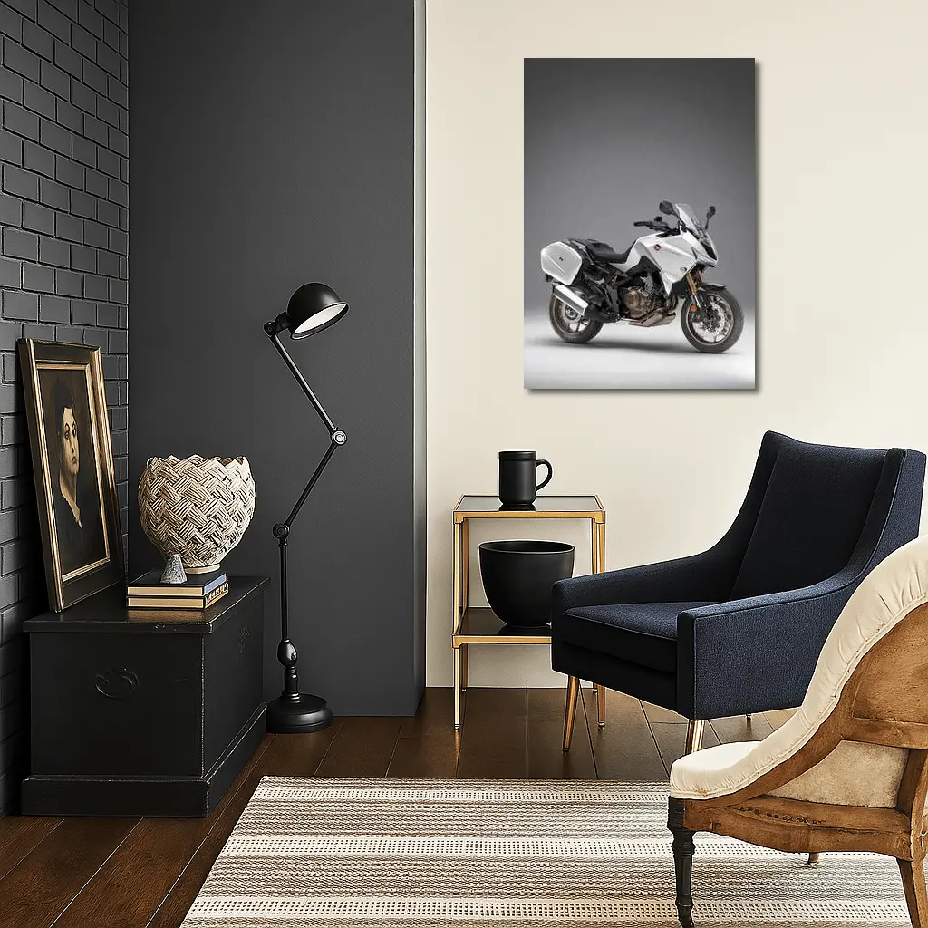 Honda NT1100 White Adventure Touring Motorcycle – Wall Art
