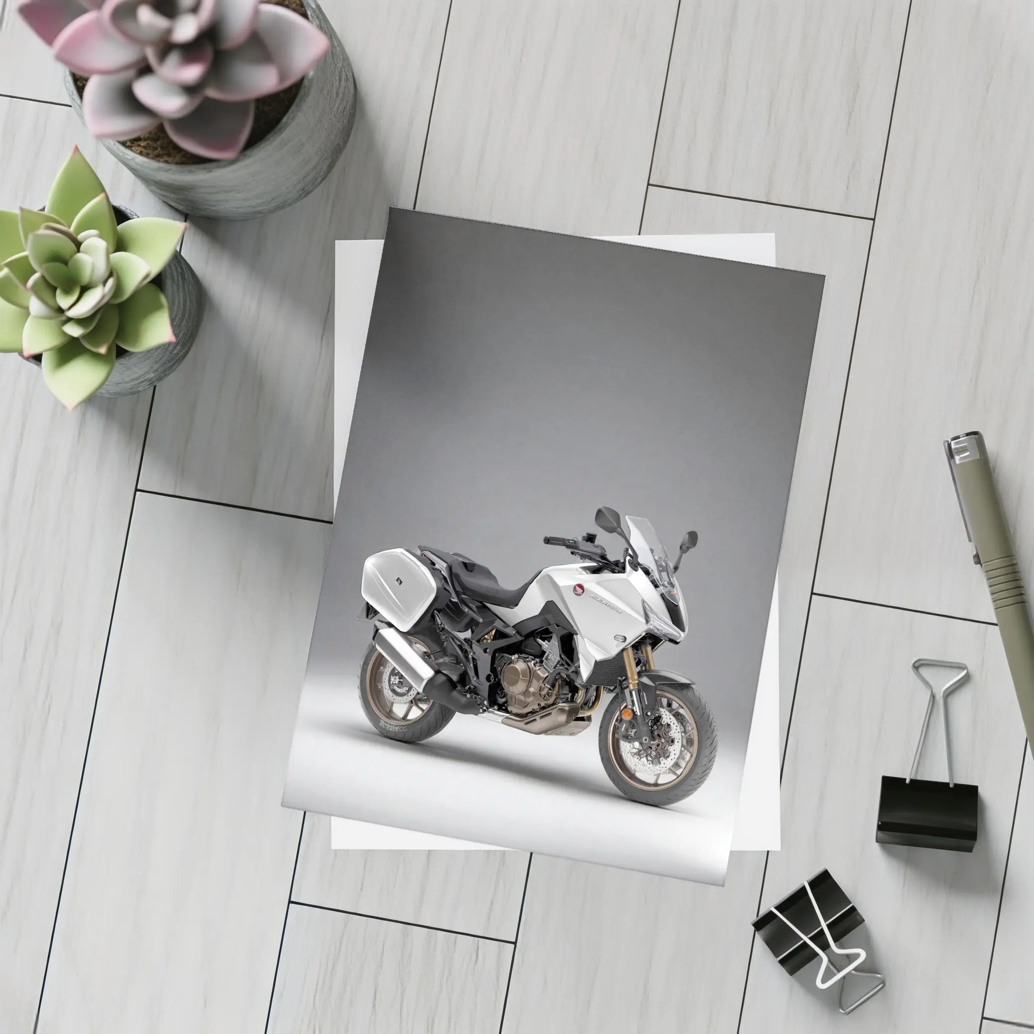 Honda NT1100 White Adventure Touring Motorcycle – Postcards