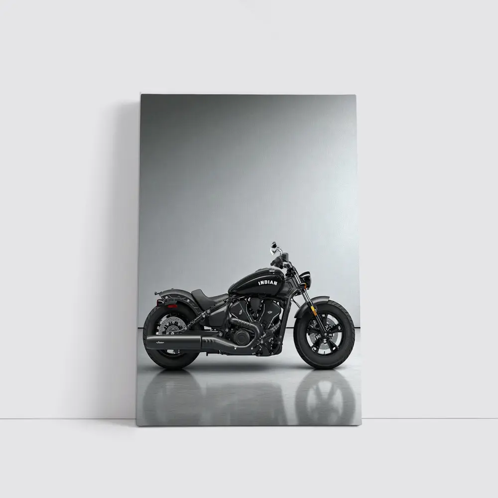 Indian Scout Bobber Black Motorcycle Studio – Wall Art