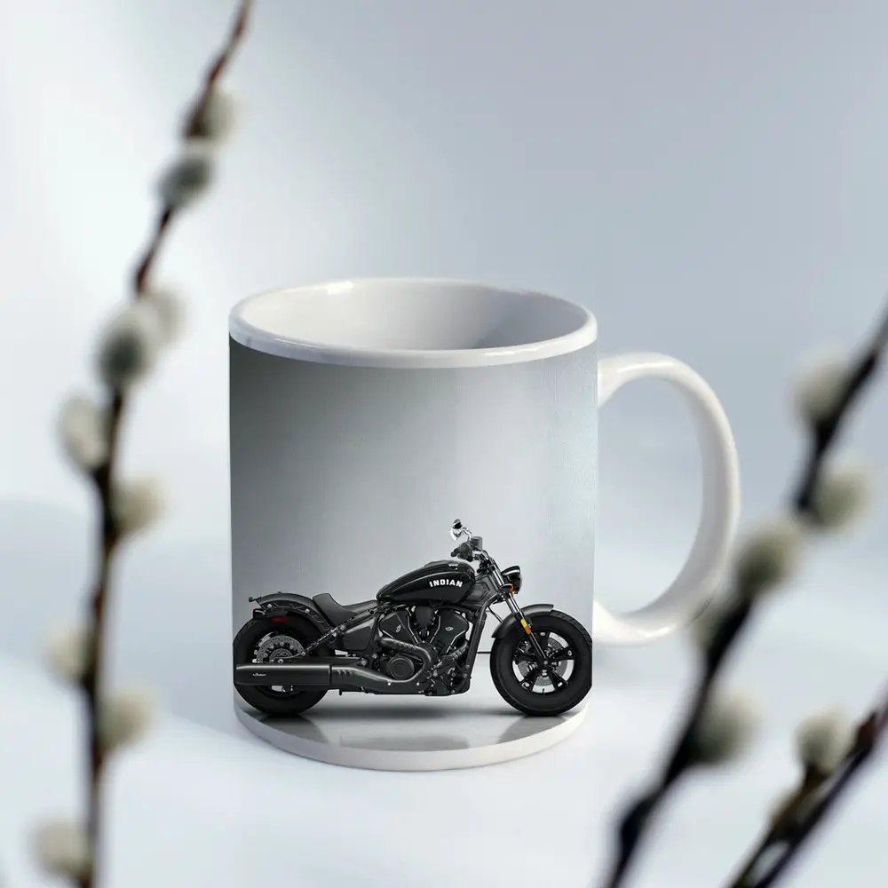 Indian Scout Bobber Black Motorcycle Studio – Mugs
