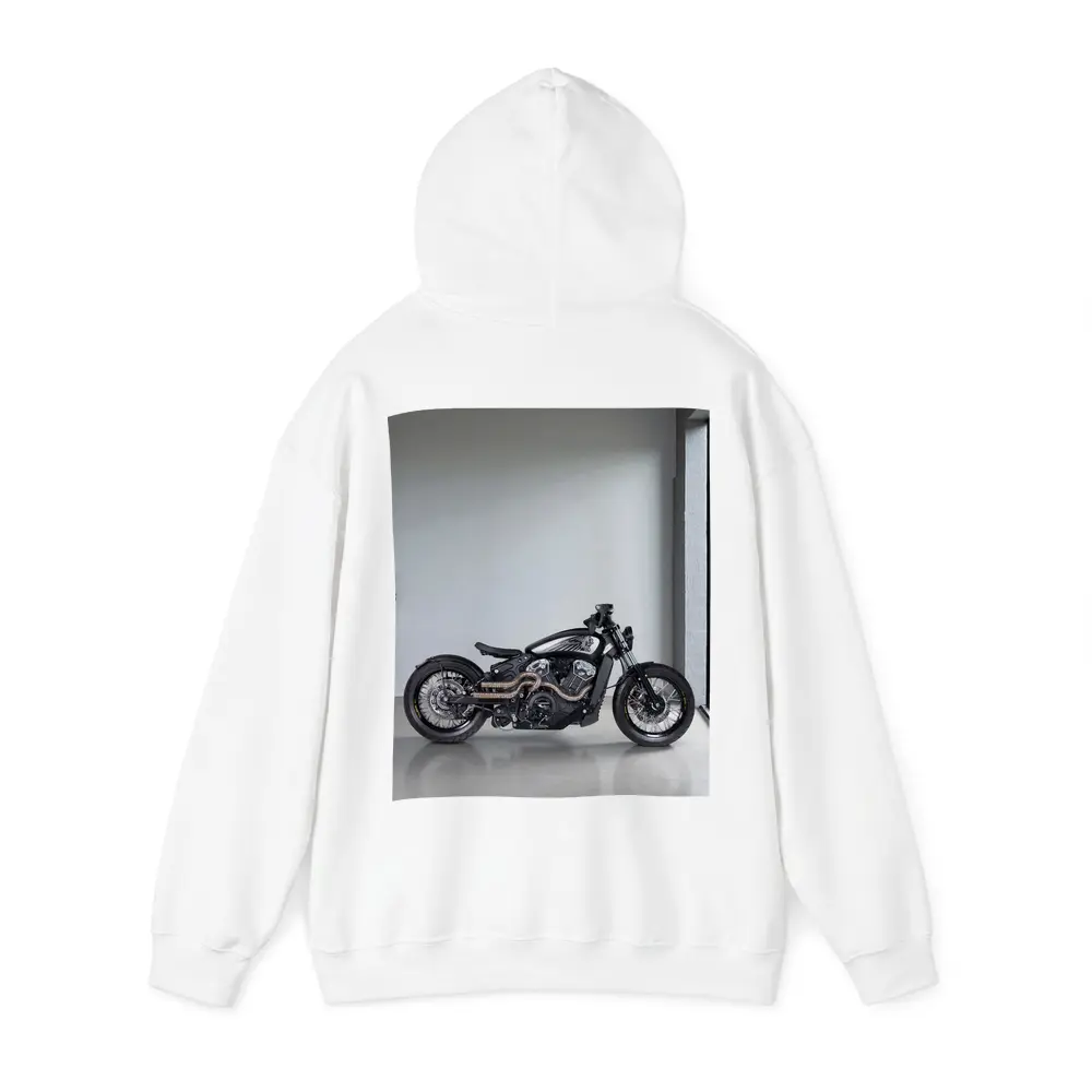 Custom Black Bobber Motorcycle Minimal Studio – Hoodies