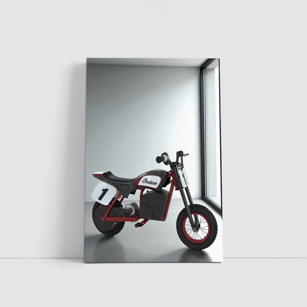 Indian Electric Mini Bike White Room – Wall Art