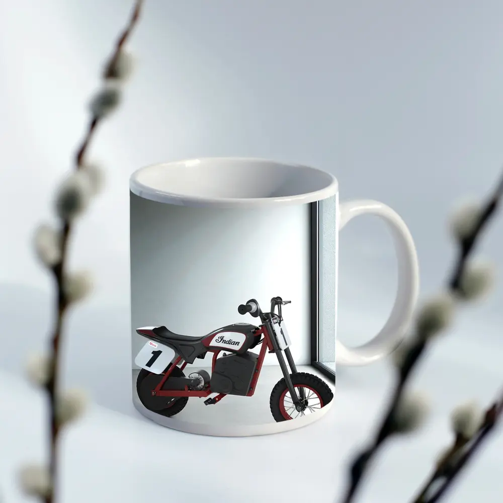 Indian Electric Mini Bike White Room – Mugs