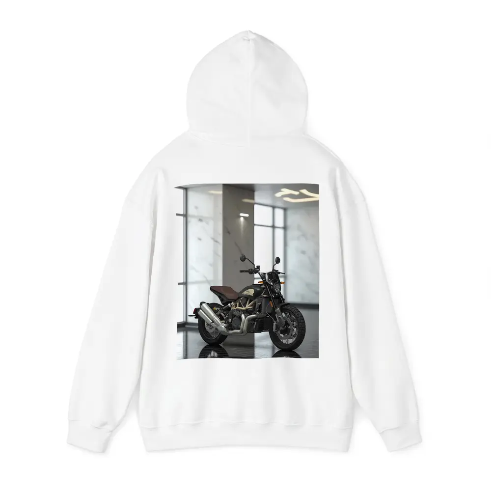 Indian Motorcycle Dark Interior Marble Showroom – Hoodies