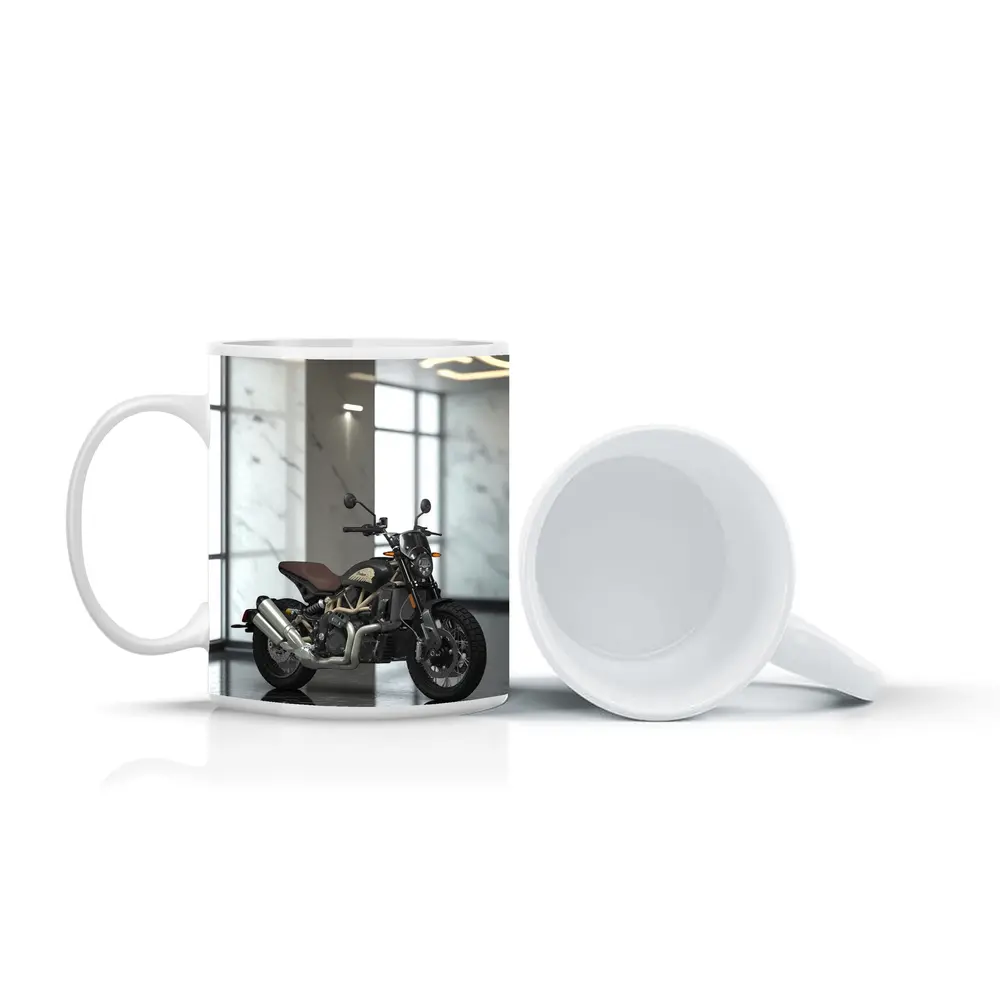 Indian Motorcycle Dark Interior Marble Showroom – Mugs