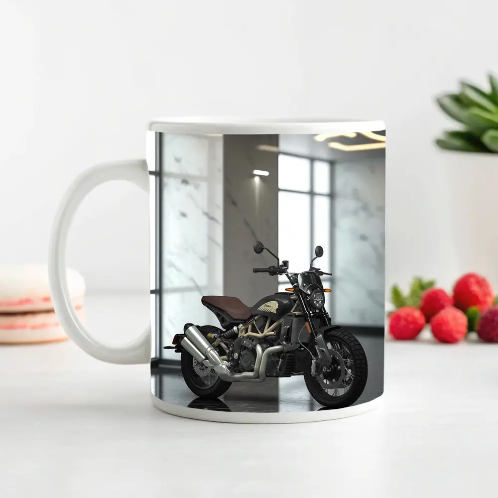 Indian Motorcycle Dark Interior Marble Showroom – Mugs