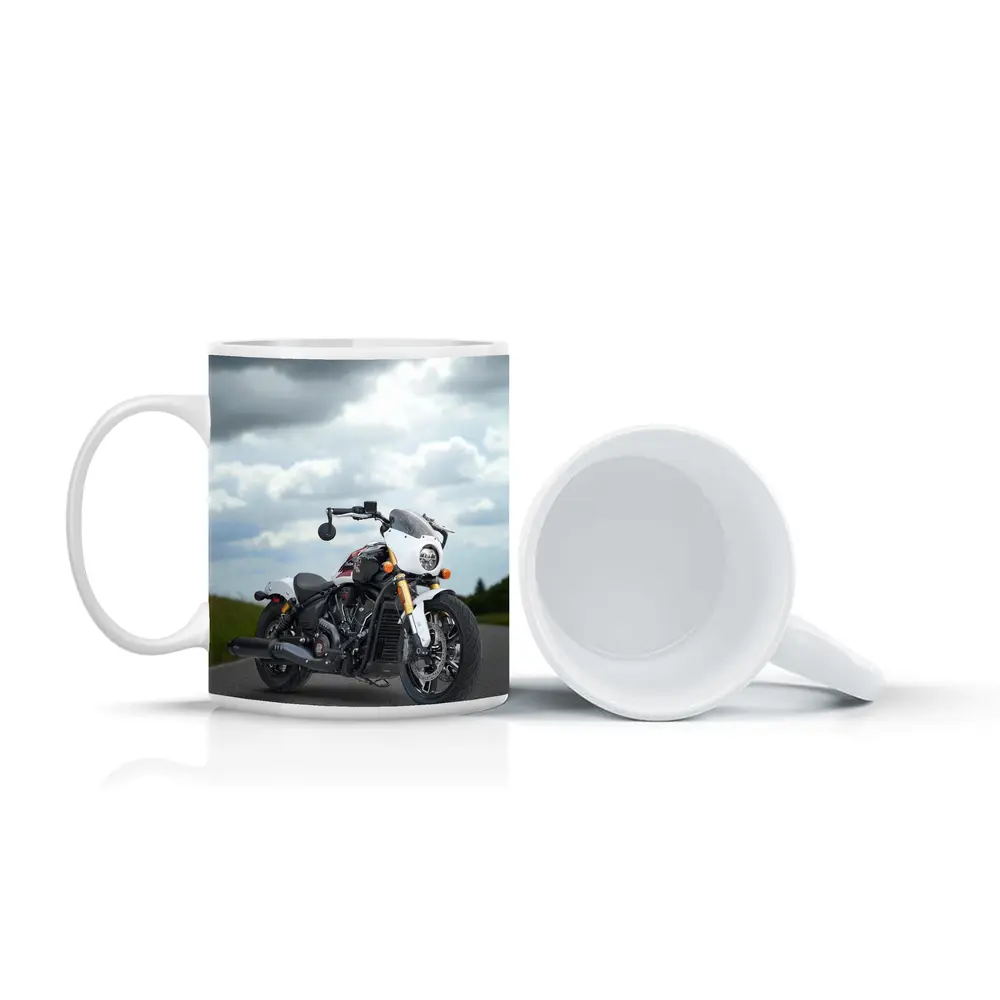 Indian Motorcycle Cafe Racer Stormy Road – Mugs