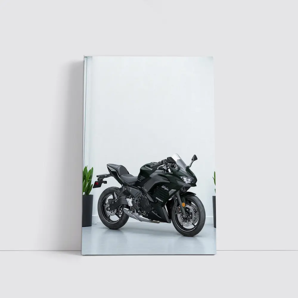 Kawasaki Ninja Sport Bike White Studio – Wall Art