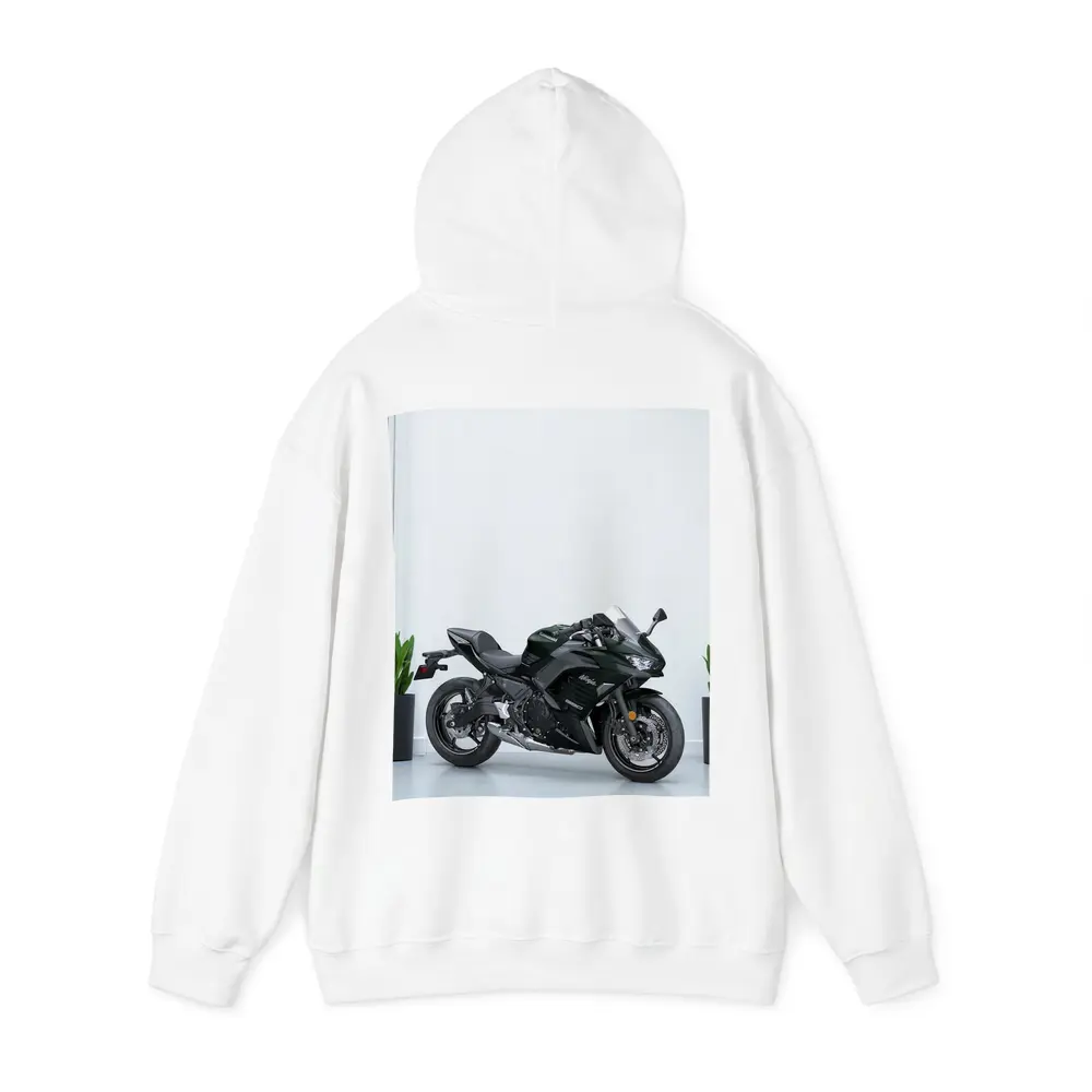Kawasaki Ninja Sport Bike White Studio – Hoodies