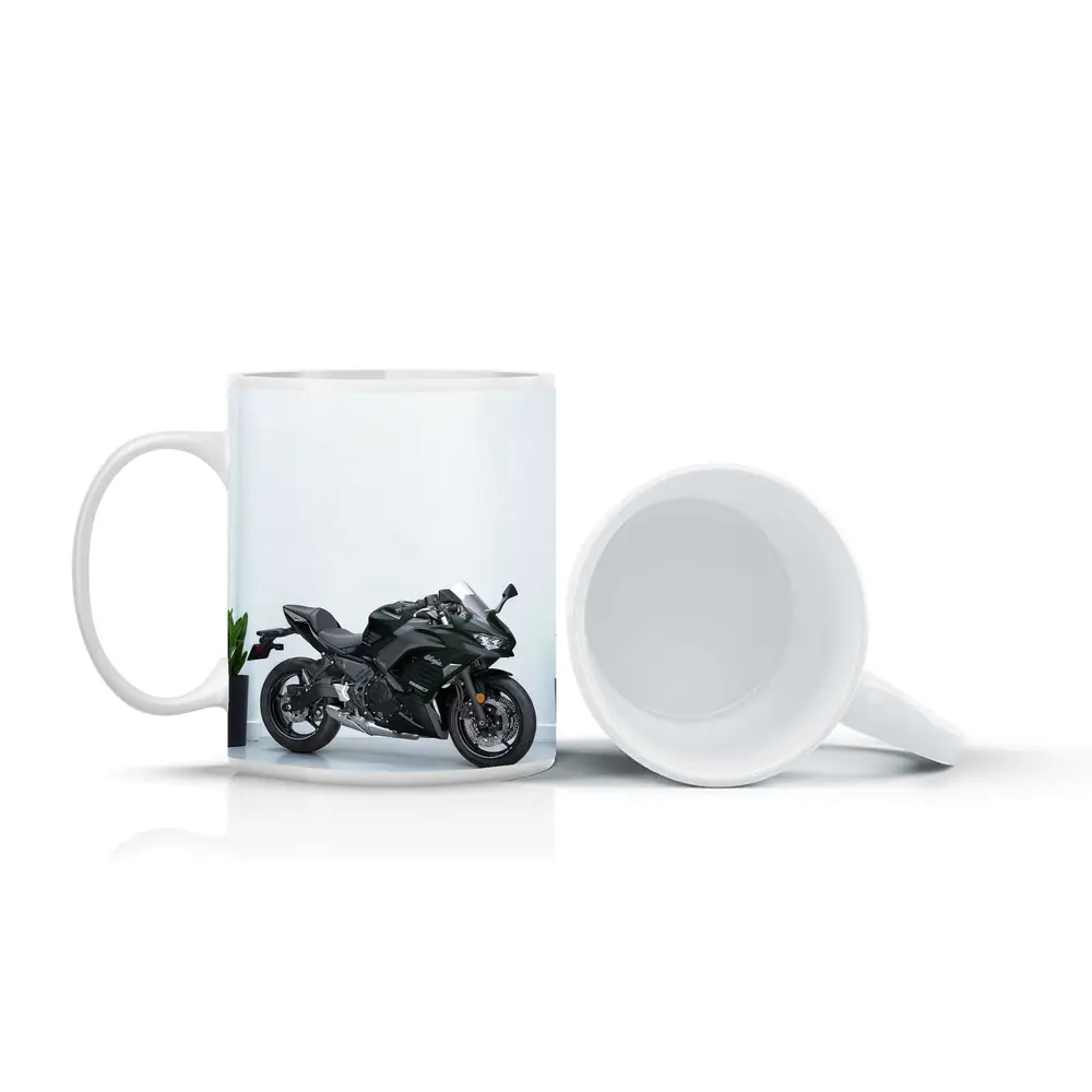 Kawasaki Ninja Sport Bike White Studio – Mugs