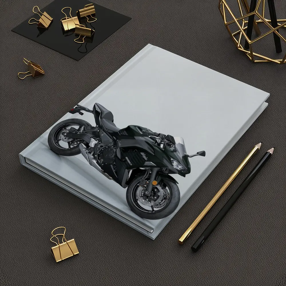 Kawasaki Ninja Sport Bike White Studio – Notebooks