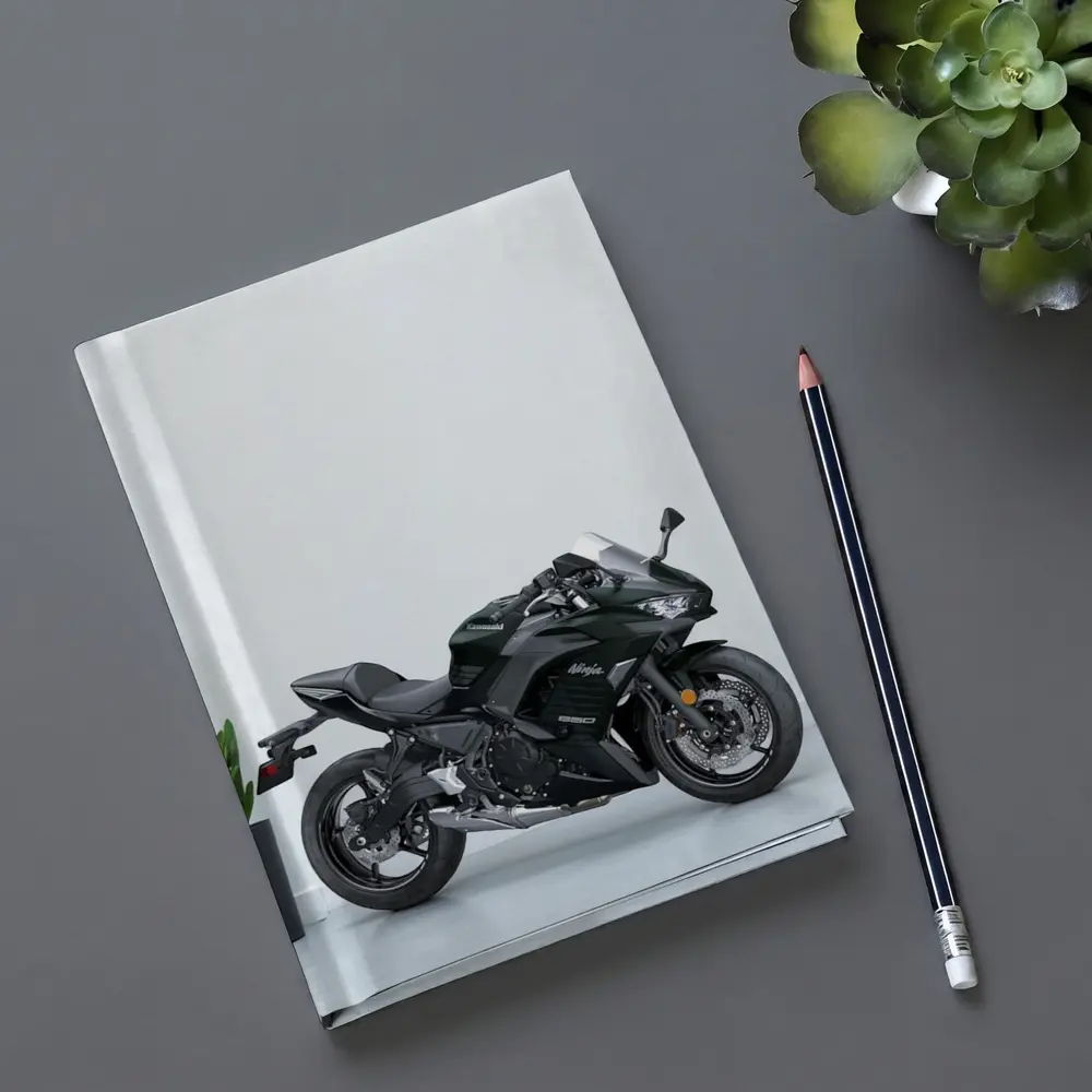 Kawasaki Ninja Sport Bike White Studio – Notebooks