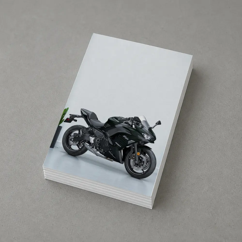 Kawasaki Ninja Sport Bike White Studio – Postcards