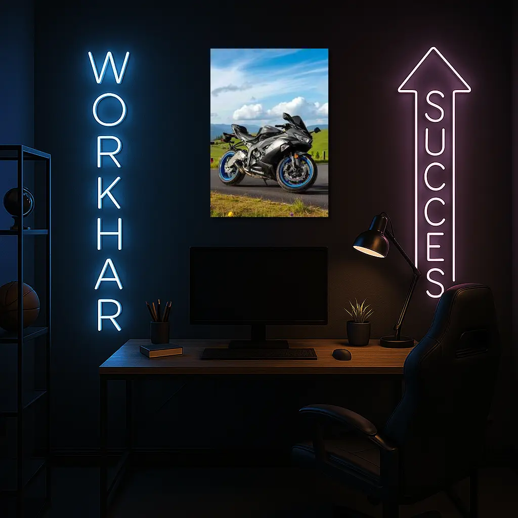Kawasaki Ninja Sport Bike Mountain Road – Wall Art