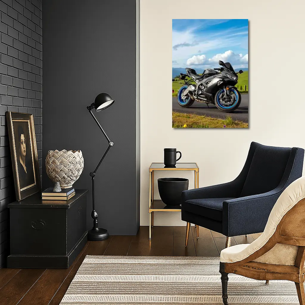 Kawasaki Ninja Sport Bike Mountain Road – Wall Art