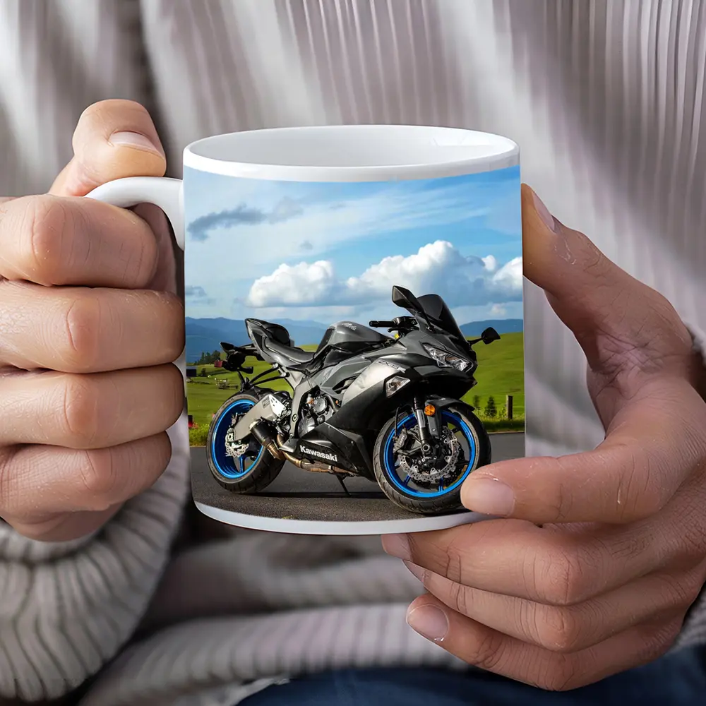 Kawasaki Ninja Sport Bike Mountain Road – Mugs