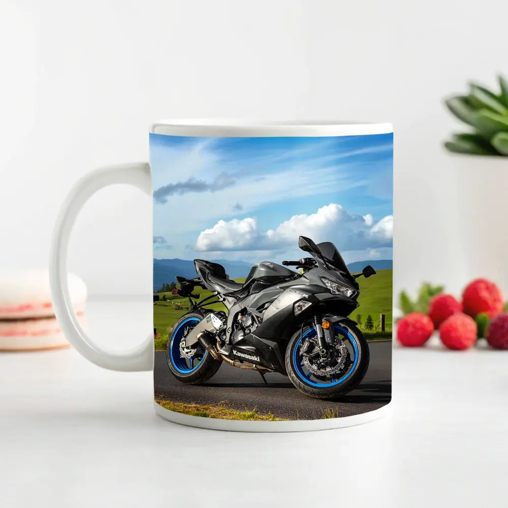 Kawasaki Ninja Sport Bike Mountain Road – Mugs
