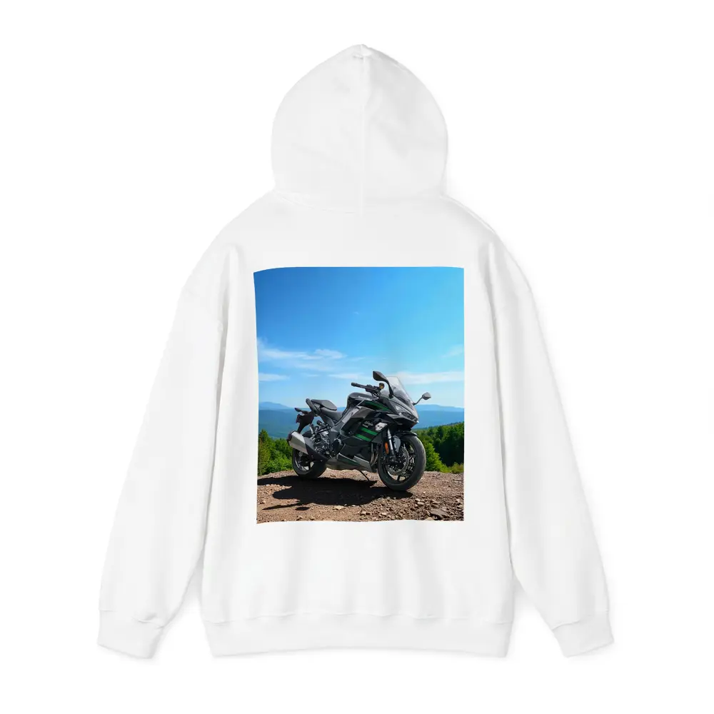 Kawasaki Sport Bike Mountain Overlook View – Hoodies