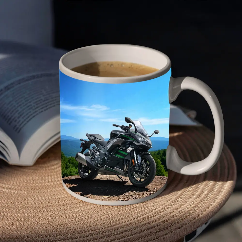 Kawasaki Sport Bike Mountain Overlook View – Mugs