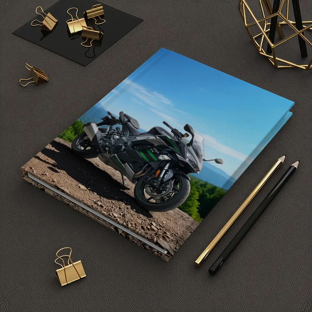 Kawasaki Sport Bike Mountain Overlook View – Notebooks