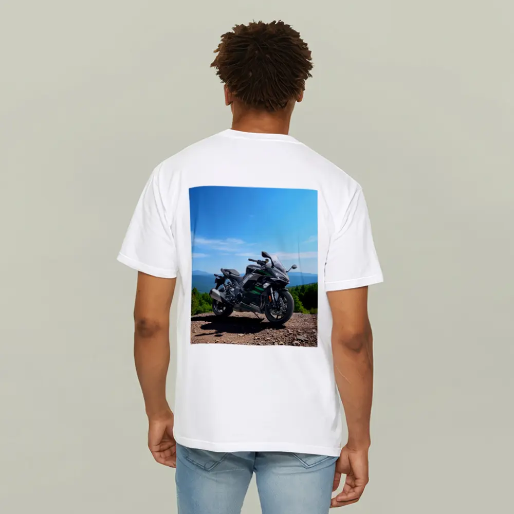 Kawasaki Sport Bike Mountain Overlook View – T-Shirts