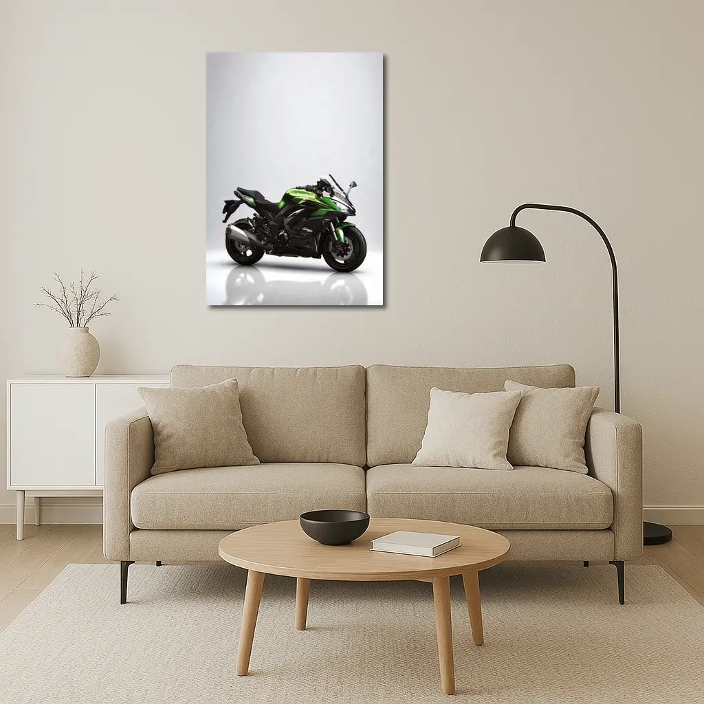 Kawasaki Ninja Sport Bike Gray Studio – Wall Art