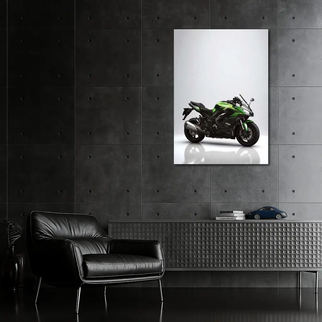 Kawasaki Ninja Sport Bike Gray Studio – Wall Art