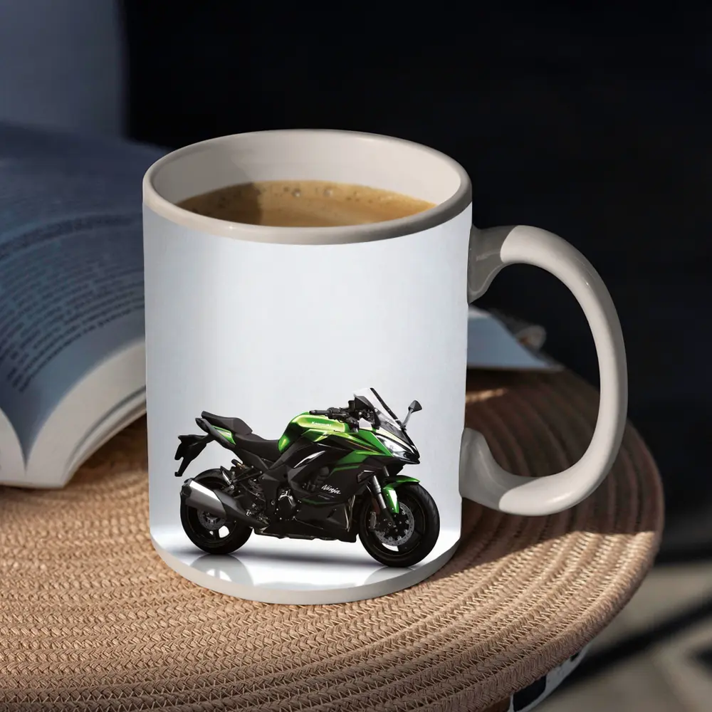 Kawasaki Ninja Sport Bike Gray Studio – Mugs
