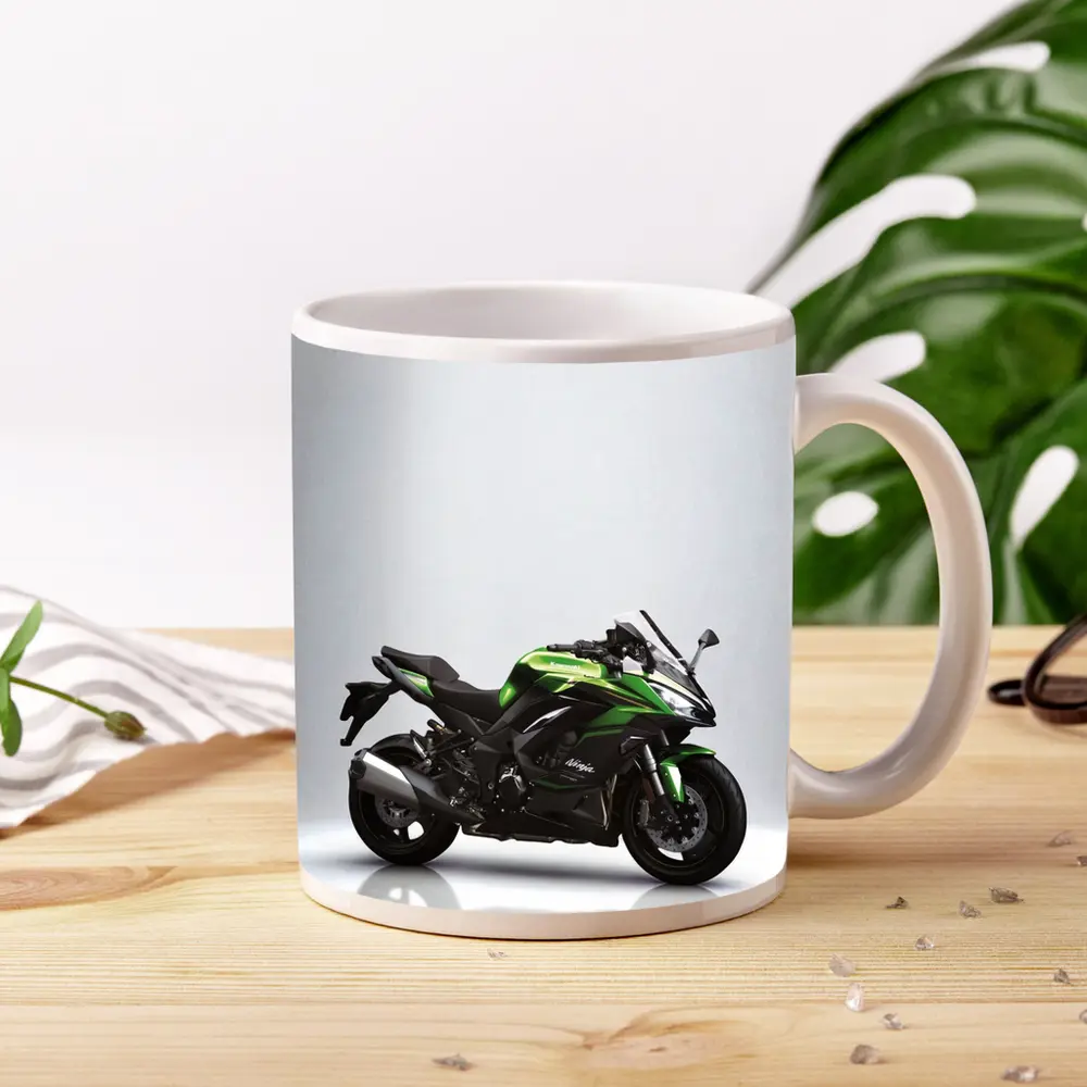 Kawasaki Ninja Sport Bike Gray Studio – Mugs