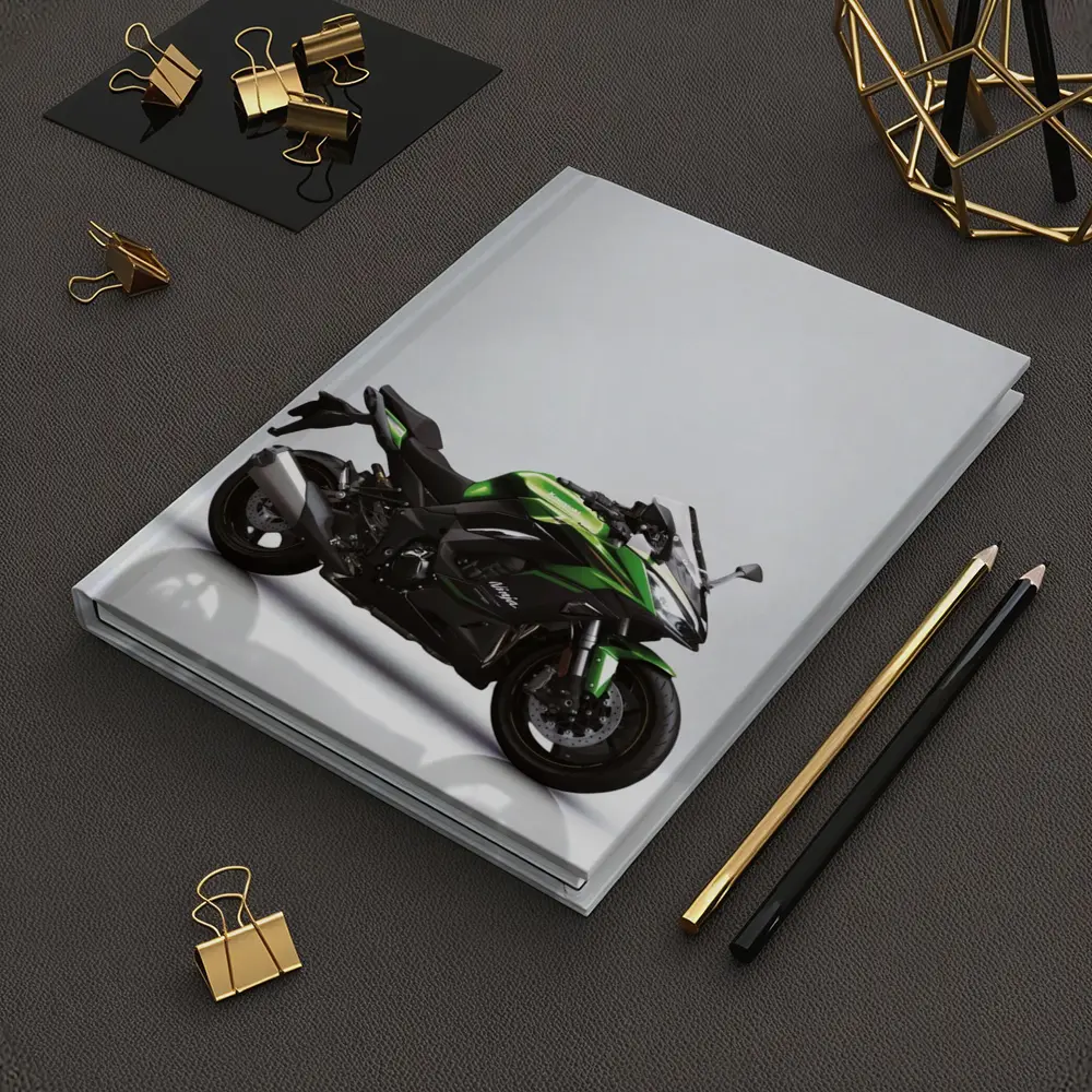 Kawasaki Ninja Sport Bike Gray Studio – Notebooks