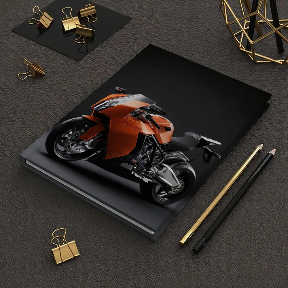 KTM RC8 Superbike Against Dark Studio Background – Notebooks