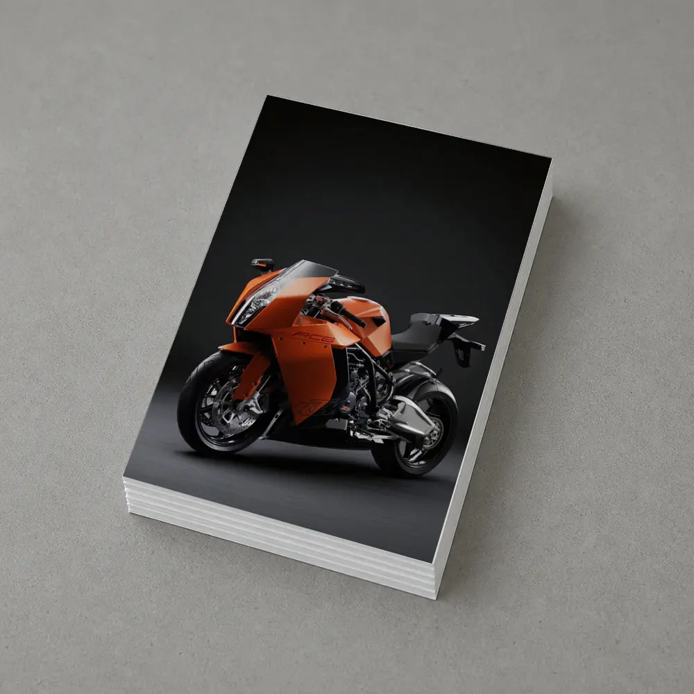 KTM RC8 Superbike Against Dark Studio Background – Postcards