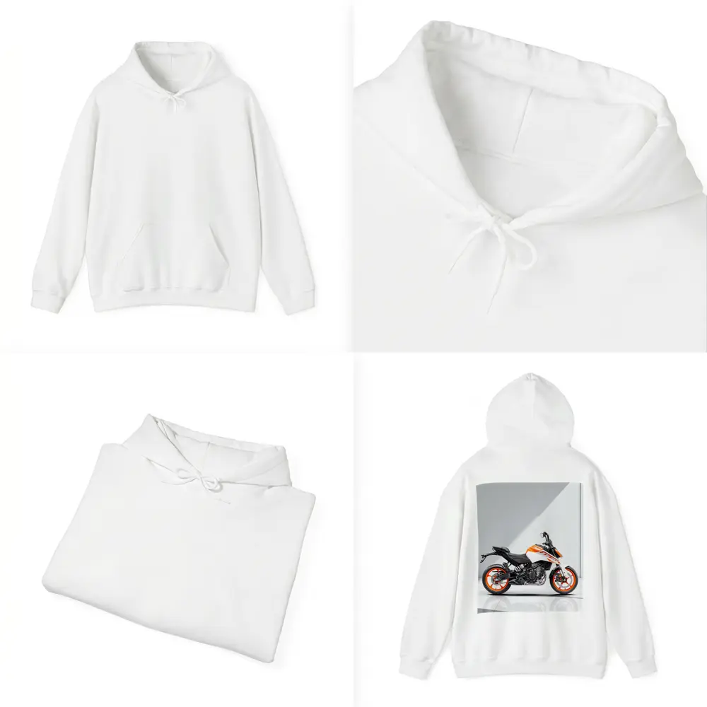 KTM Duke Motorcycle White Orange Studio – Hoodies