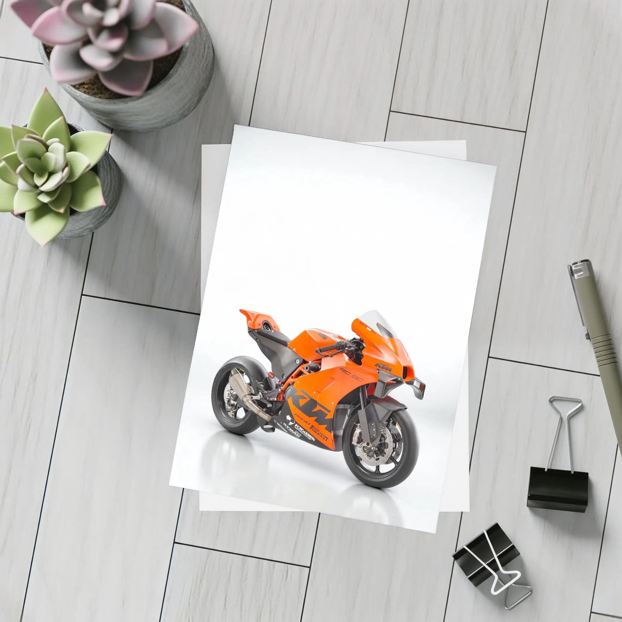 KTM RC GP Orange Sport Bike Studio – Postcards