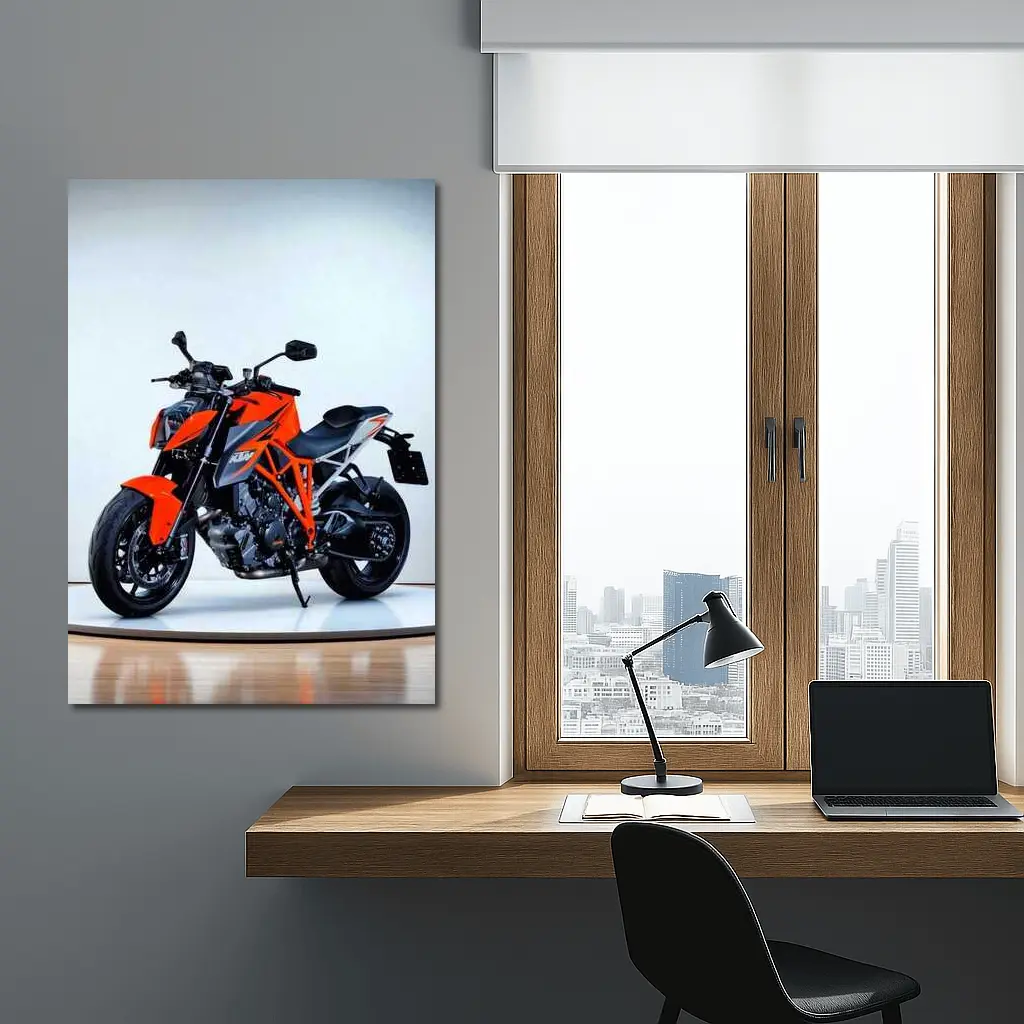 KTM Super Duke Motorcycle Studio White Background – Wall Art