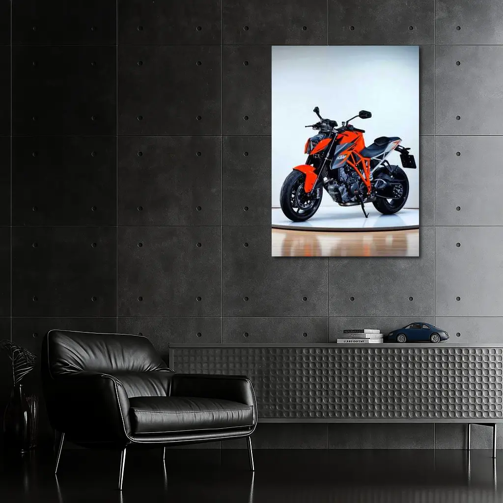 KTM Super Duke Motorcycle Studio White Background – Wall Art