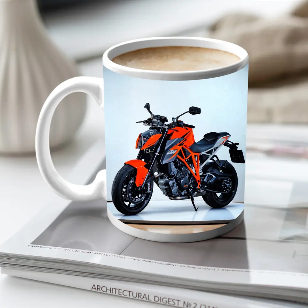 KTM Super Duke Motorcycle Studio White Background – Mugs