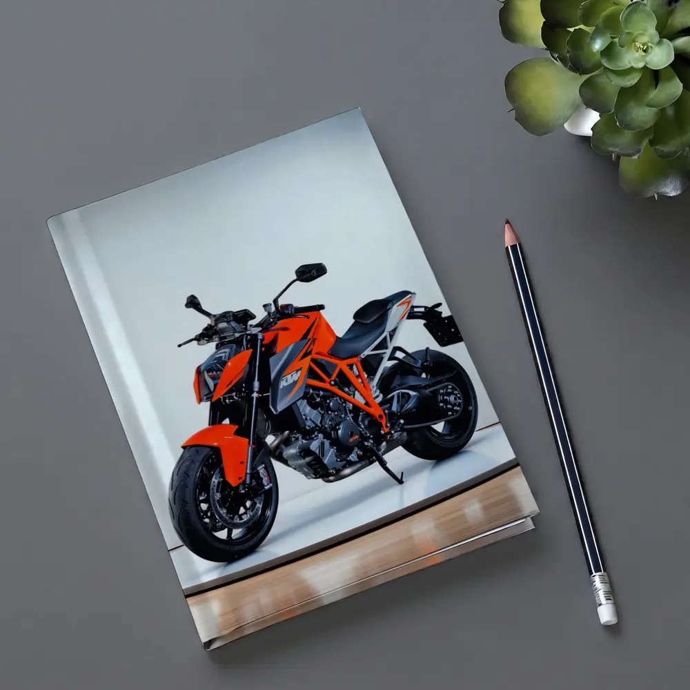 KTM Super Duke Motorcycle Studio White Background – Notebooks