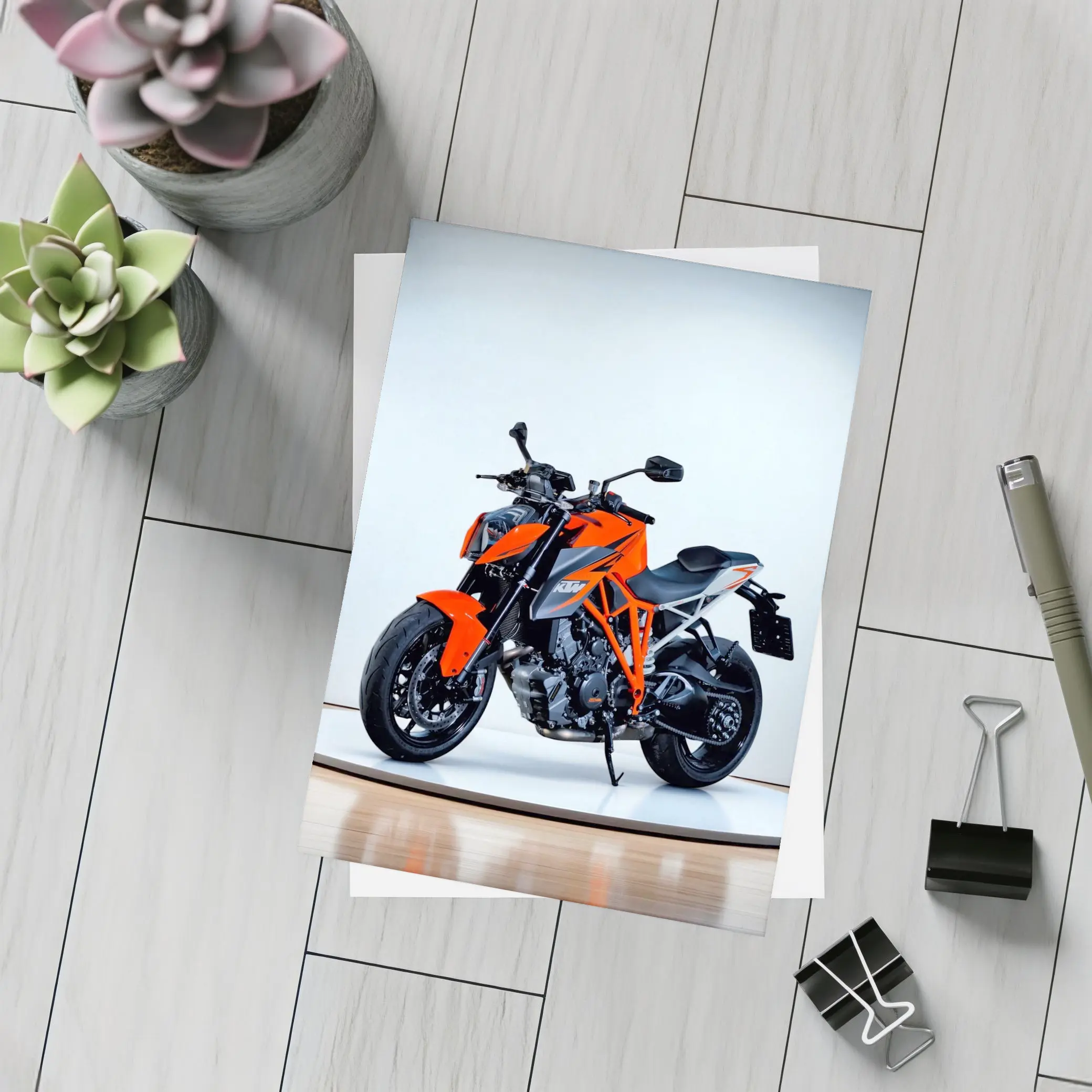 KTM Super Duke Motorcycle Studio White Background – Postcards