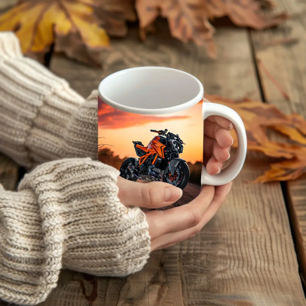 KTM Naked Bike Orange Sunset Road – Mugs