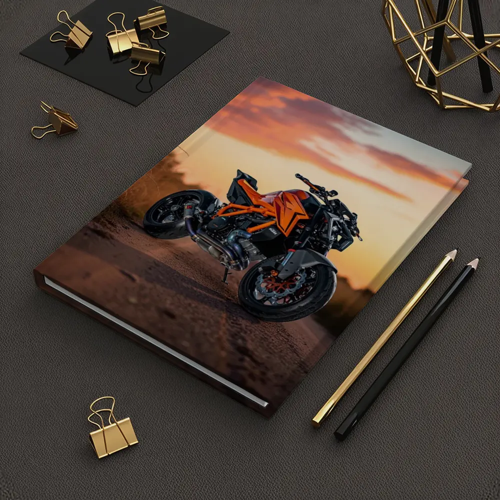 KTM Naked Bike Orange Sunset Road – Notebooks