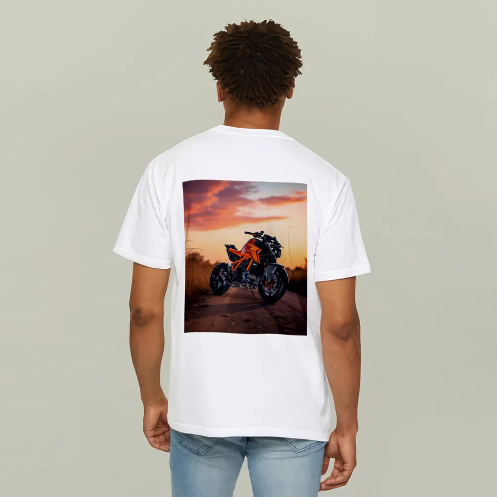 KTM Naked Bike Orange Sunset Road – T-Shirts