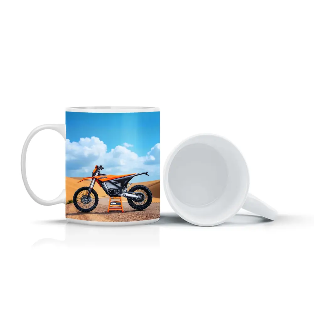 KTM Dirt Bike Orange Desert Sand Dunes – Mugs