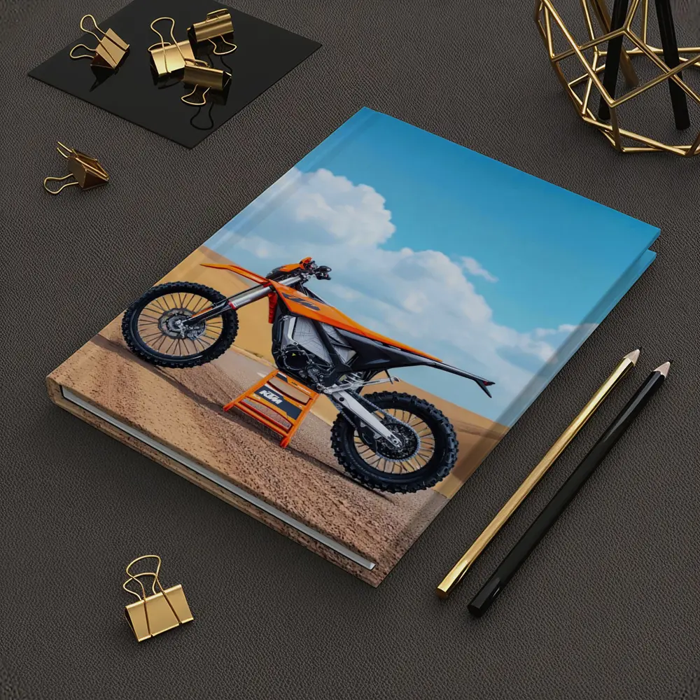 KTM Dirt Bike Orange Desert Sand Dunes – Notebooks